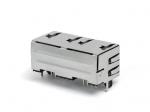 RJ45-8P8C 1x2 Jack with Shield